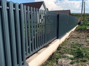 Загородный дом с ограждением из профлиста